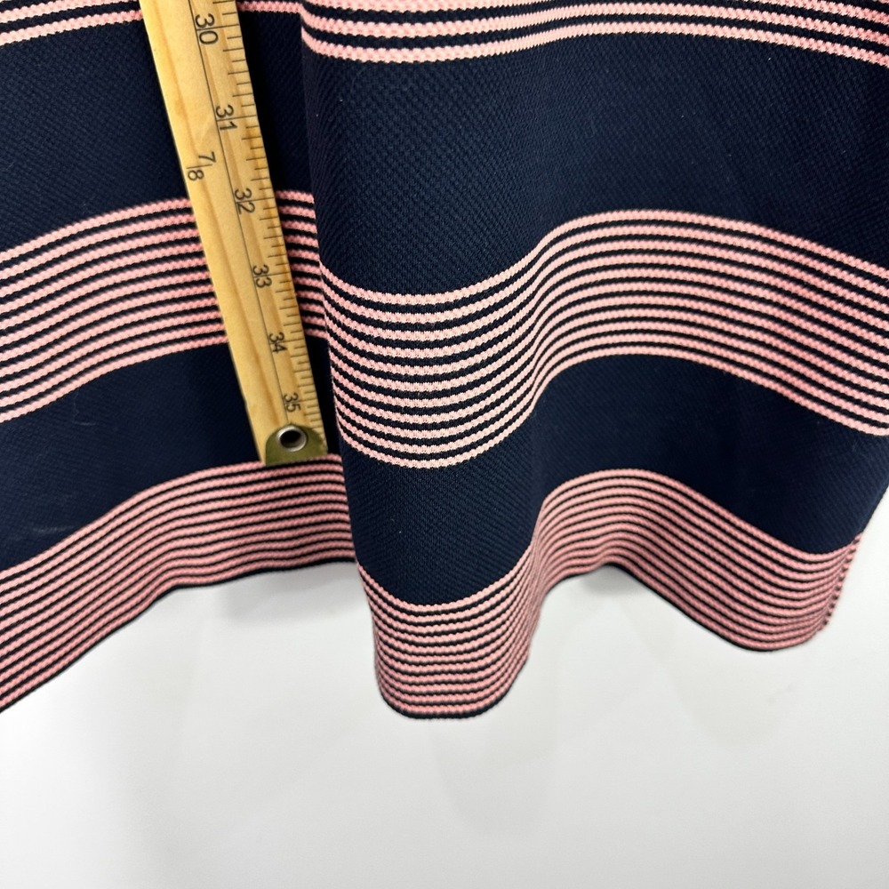 Talbots Striped Midi Sheath Dress Womens 6 Pink Blue 3/4 Sleeve Preppy Office - Picture 5 of 6